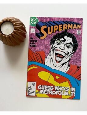 Superman #9 (1987) Joker | Lex Luthor | John Byrne Art - Vintage comic book DC